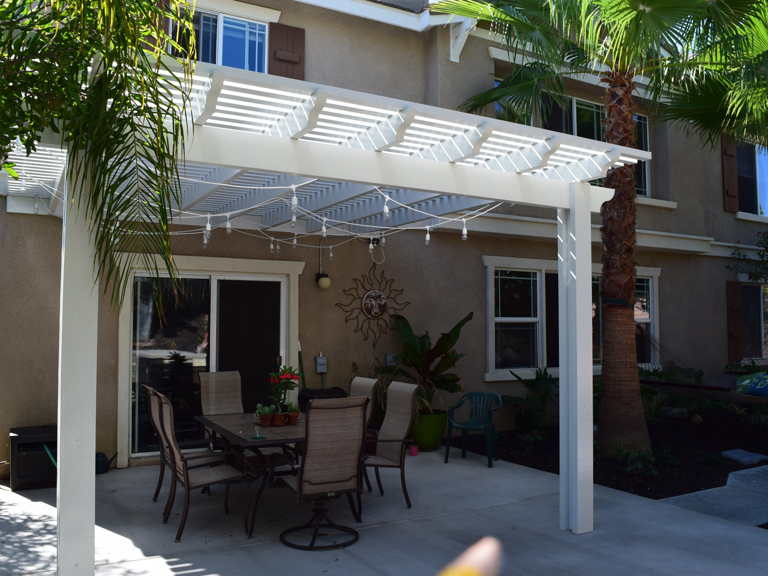 Latticed patio cover in Temecula McCabe's Landscape Construction